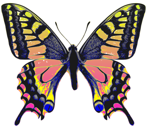 アゲハ蝶のイラスト